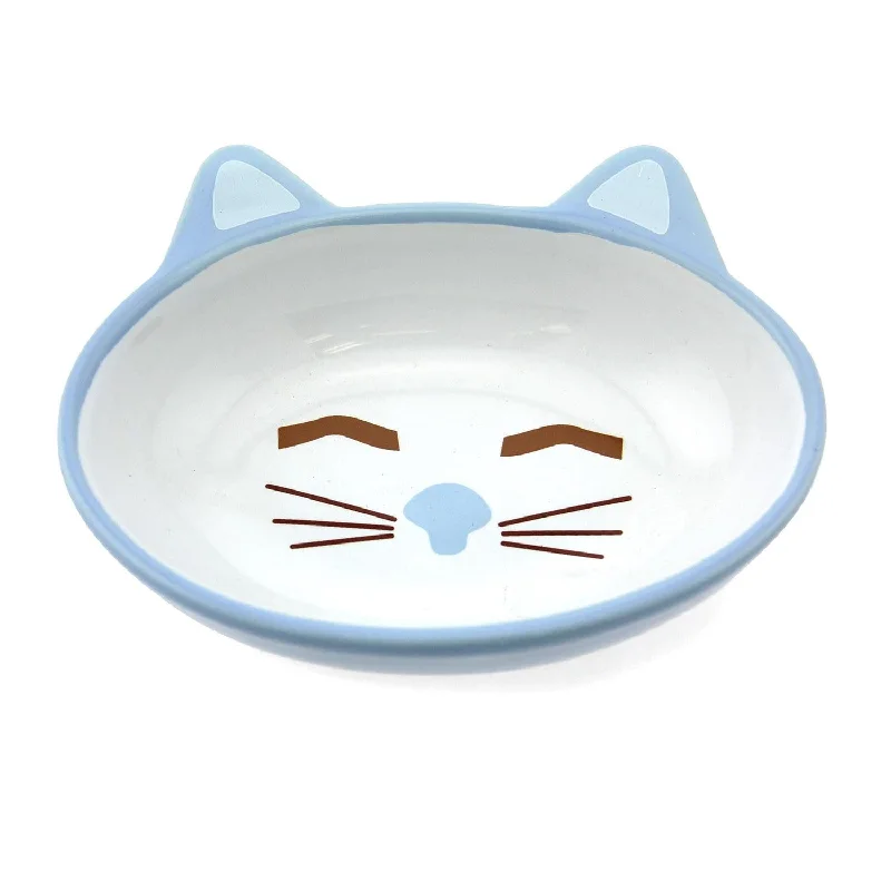 easy-to-clean reptile substrate PetRageous® Sleepy Kitty 5.5" Oval White & Blue Bowl 5.3oz easy-to-clean reptile substrate PetRageous® Sleepy Kitty 5.5" Oval White & Blue Bowl 5.3oz