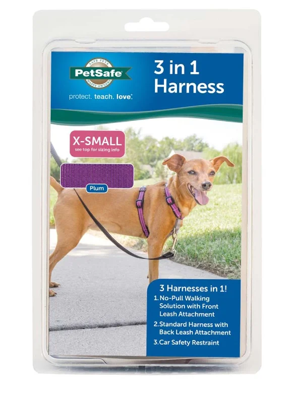 anti-anxiety pet calming vest PetSafe 3in1 Dog Harness Plum 1ea/XS