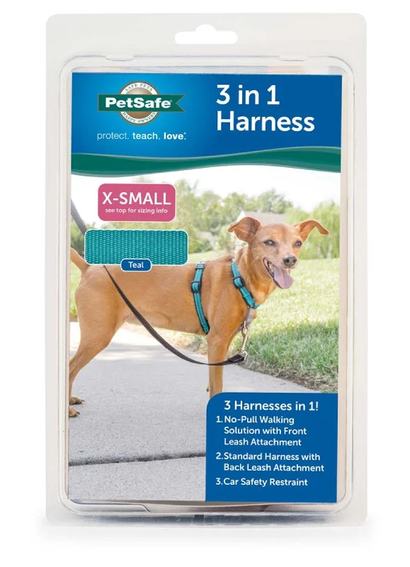 dog rain boots anti-slip sole PetSafe 3in1 Dog Harness Teal 1ea/XS