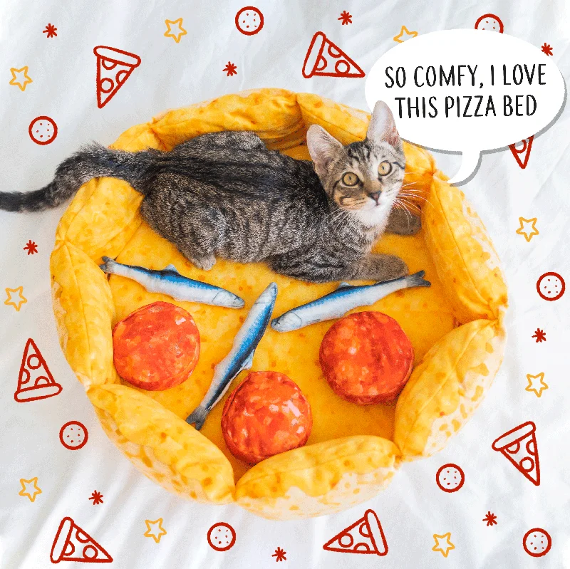 extra-durable scratching post for cats Cute Pizza Cat Bed