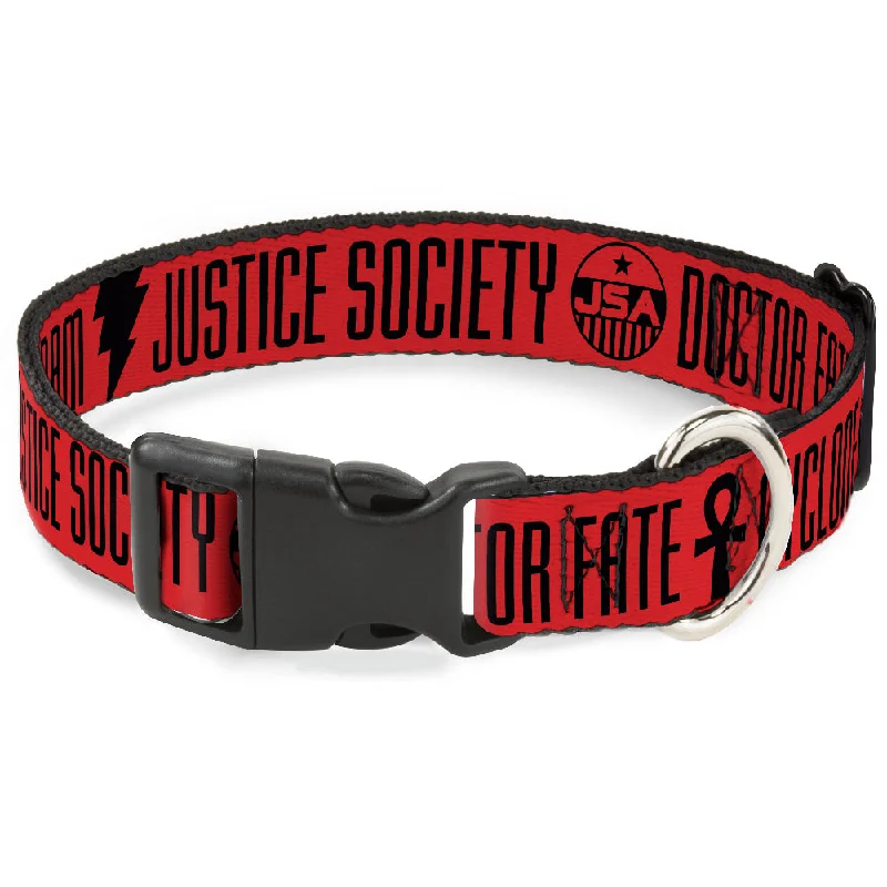 best fish tank plants low maintenance Plastic Clip Collar - Black Adam JUSTICE SOCIETY Icons and Text Red/Black