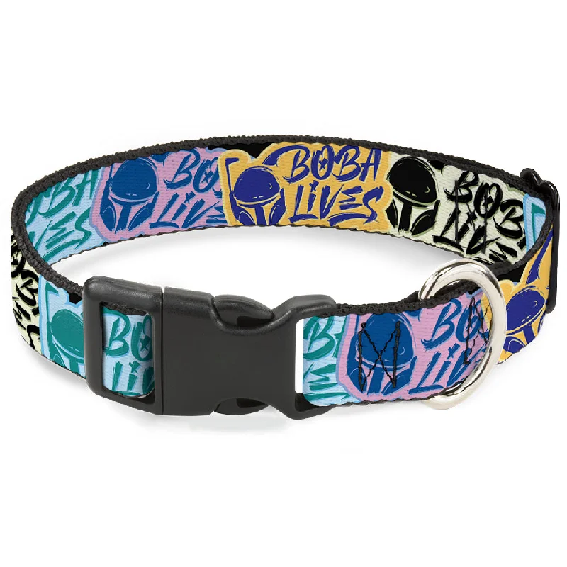 dog seatbelt harness for car safety Plastic Clip Collar - Boba Fett BOBA LIVES Graffiti Stacked Multi Color dog seatbelt harness for car safety Plastic Clip Collar - Boba Fett BOBA LIVES Graffiti Stacked Multi Color