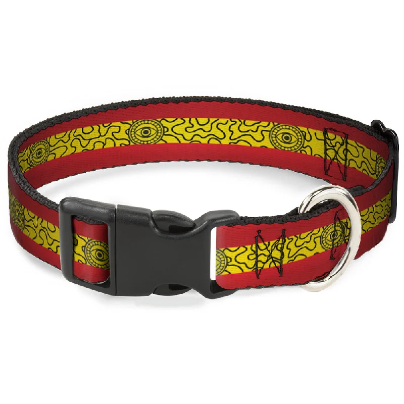 automatic dog treat dispenser Plastic Clip Collar - Doctor Strange Eye of Agamotto Stripe Red/Gold/Black automatic dog treat dispenser Plastic Clip Collar - Doctor Strange Eye of Agamotto Stripe Red/Gold/Black