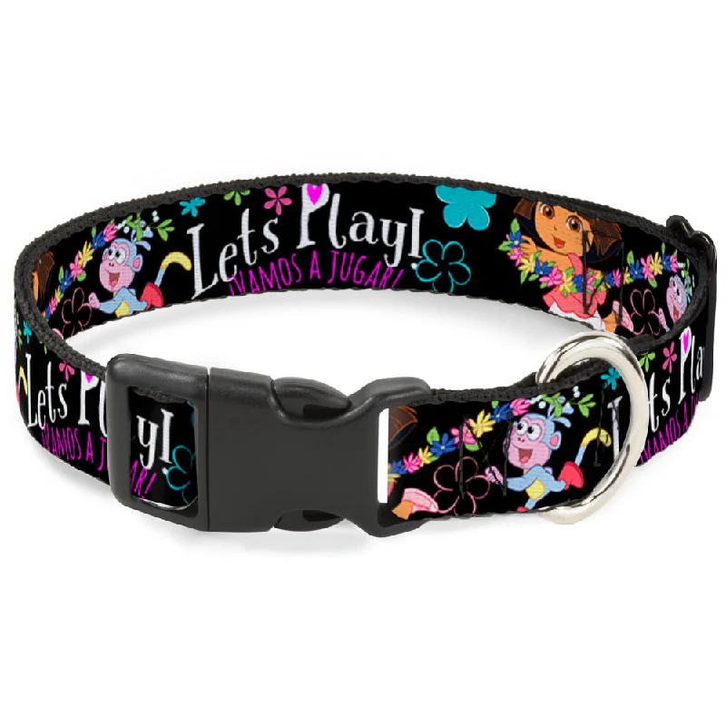 glow-in-the-dark fish tank stones Plastic Clip Collar - Dora & Boots Pose/Floral LET'S PLAY!/VAMOS A JUGAR! Black/White/Multi Color glow-in-the-dark fish tank stones Plastic Clip Collar - Dora & Boots Pose/Floral LET'S PLAY!/VAMOS A JUGAR! Black/White/Multi Color