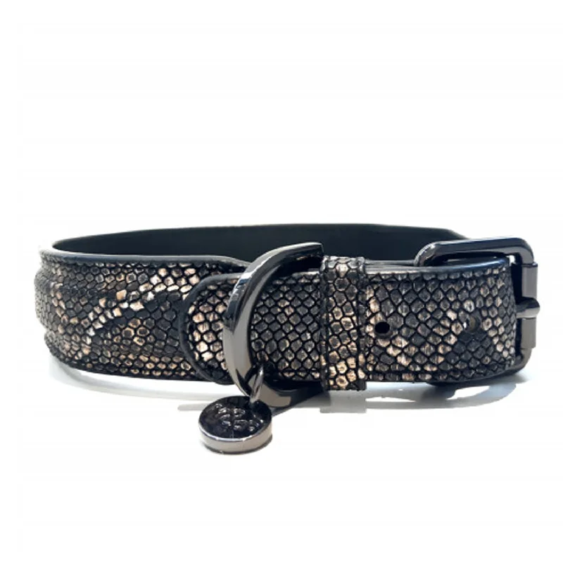 cat litter mat waterproof trapper Python Dog Collar: Natural