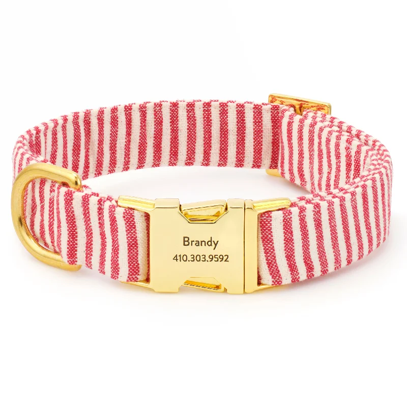 comfortable dog muzzle soft fit Red Stripe Dog Collar