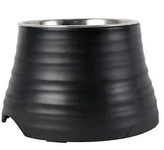 hamster hideaway with multiple entrances Elevated Ripple Dog Bowl - Black