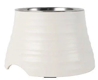 reptile heat lamp holder adjustable Elevated Ripple Dog Bowl - White