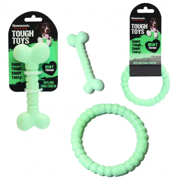 waterproof dog training whistle Rosewood Mint Nylon Dog Chew Ring Or Bone