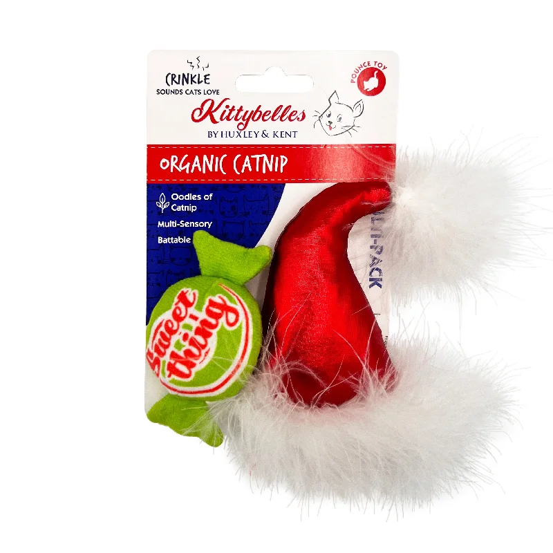 hamster bedding odor control Santa Hat & Sweet Thing Candy 2pk Cat Toy