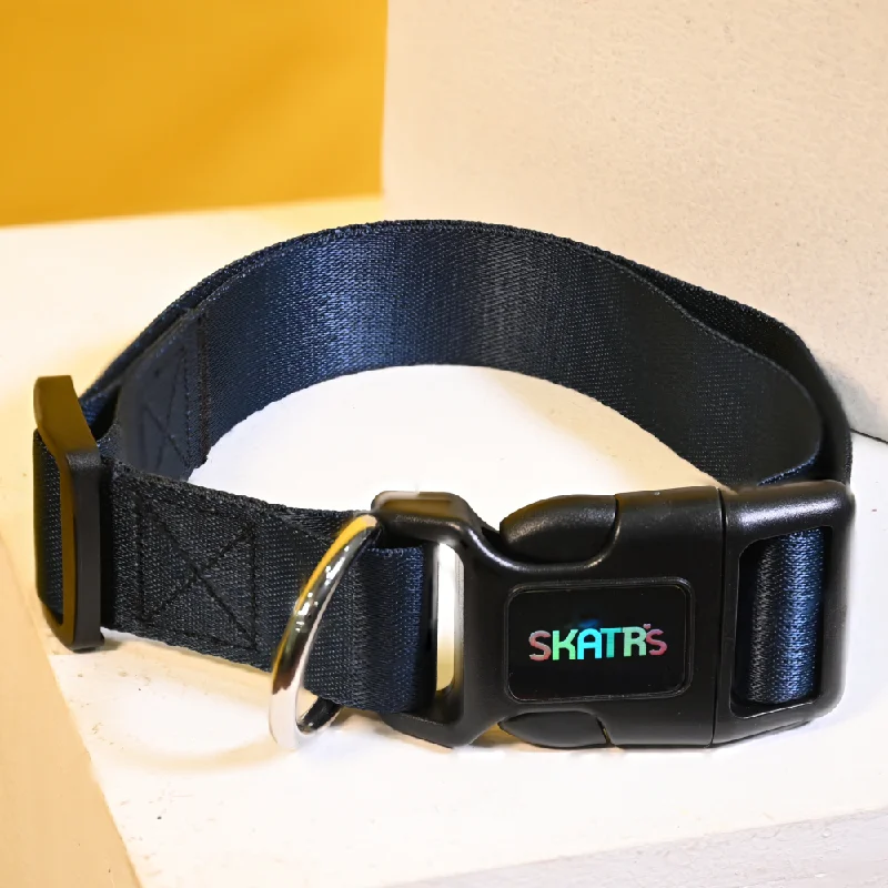 best dog beds orthopedic Skatrs Premium Adjustable Collar for Dogs (Dark Blue)