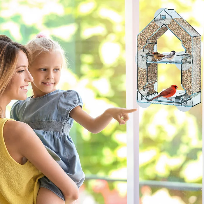 heated dog mat for winter Sneak-A-Peek Window Mount Feeder