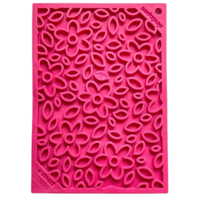dog anxiety relief vest snug fit SodaPup Enriching Lick Mat Flower Power Small Pink