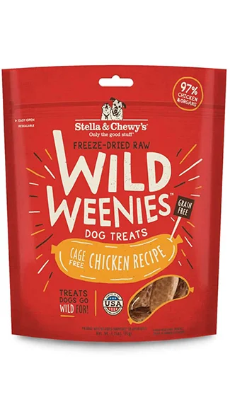 best dog raincoat with hood Stella & Chewy's Wild Weenies: Cage-Free Chicken Recipe
