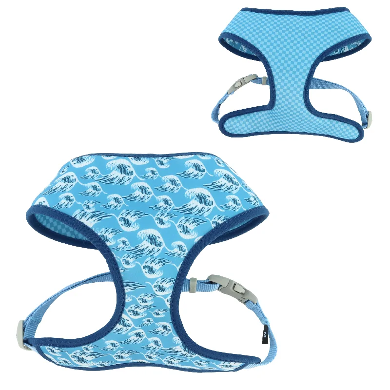 rabbit litter box with grate Sublime Reversible Dog Harness, Blue Waves with Blue Checkers rabbit litter box with grate Sublime Reversible Dog Harness, Blue Waves with Blue Checkers