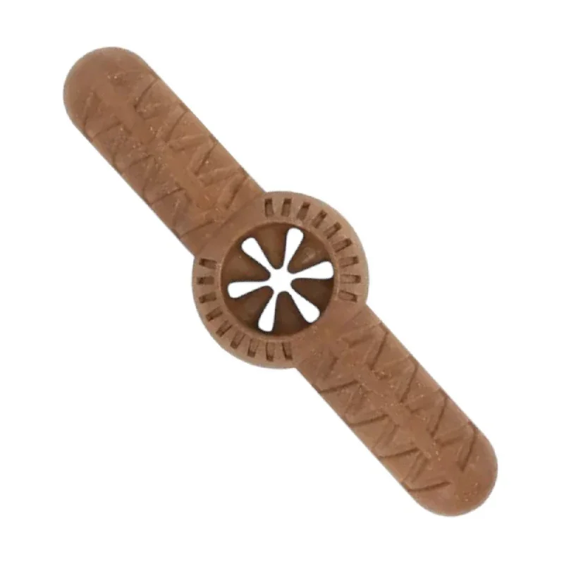 interactive bird toys for enrichment Talking Dog Club Bar Nylon Bone Heavy Chew Toy for Dogs (Brown)