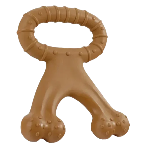 bird feeder pole squirrel-proof Talking Dog Club Tug-N-Pull Nylon Bone Heavy Chew Toy for Dogs (Brown)