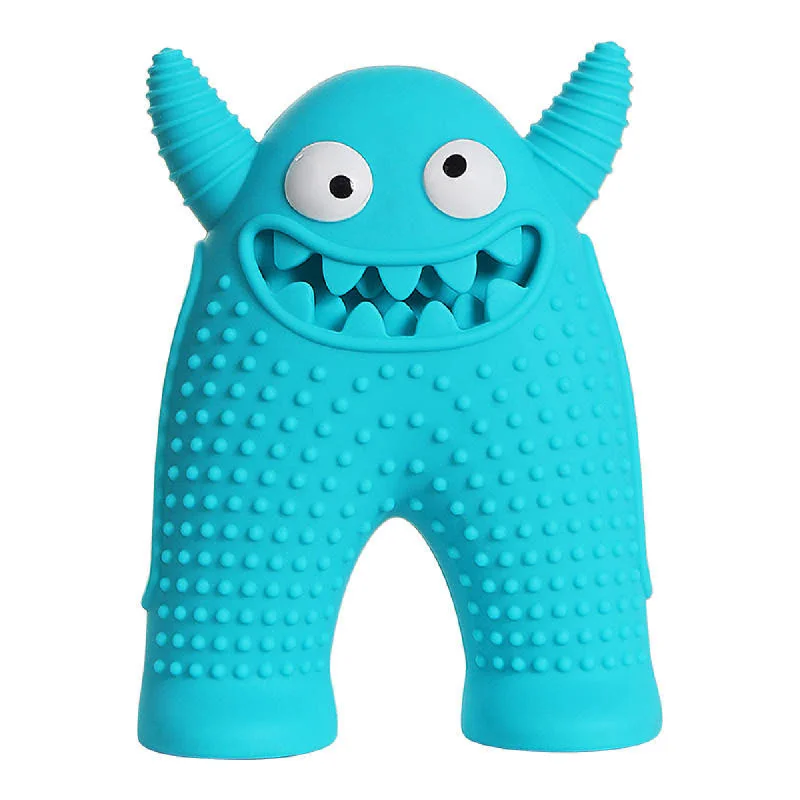 best parrot food for feather health Talking Dog Club Monster Tough Rubber Toy for Dogs and Cats (Blue)