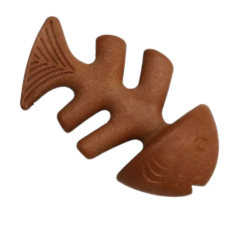 best pet odor remover enzyme Talking Dog Club Fish Nylon Bone Heavy Chew Toy for Dogs (Brown)