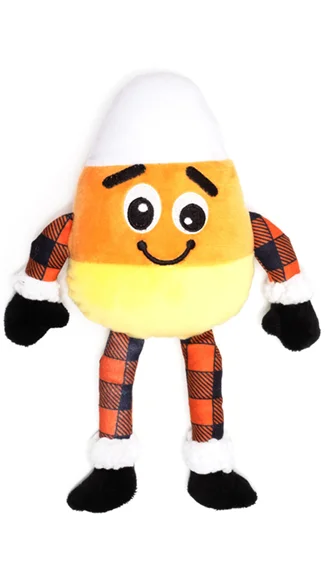 orthopedic dog crate mat The Worthy Dog Buffalo Toy: Candy Corn