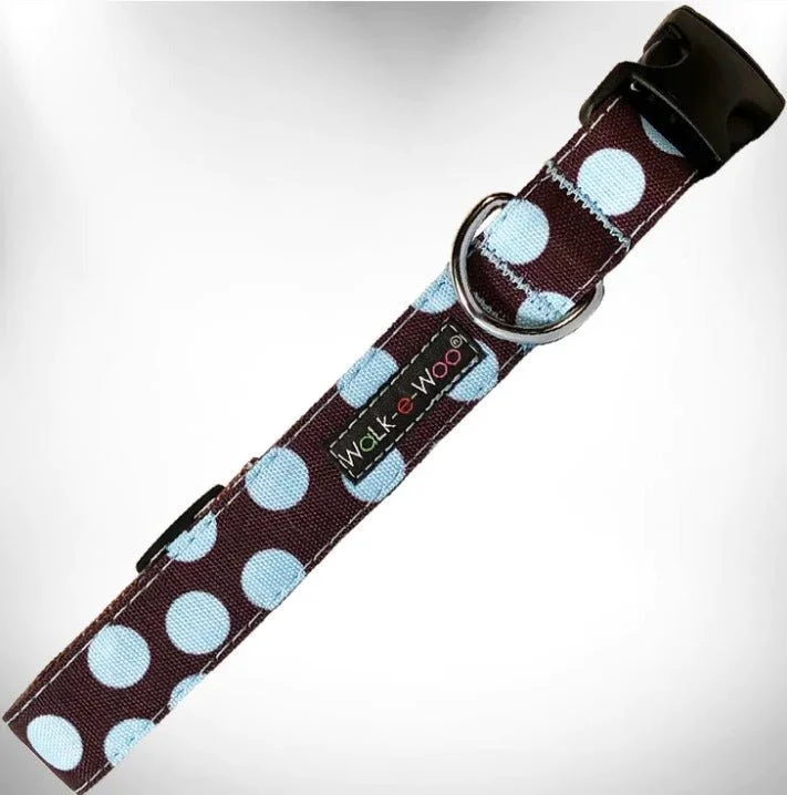 pet stairs for small dogs Walk-e-Woo Collar Dot Brown/Blue