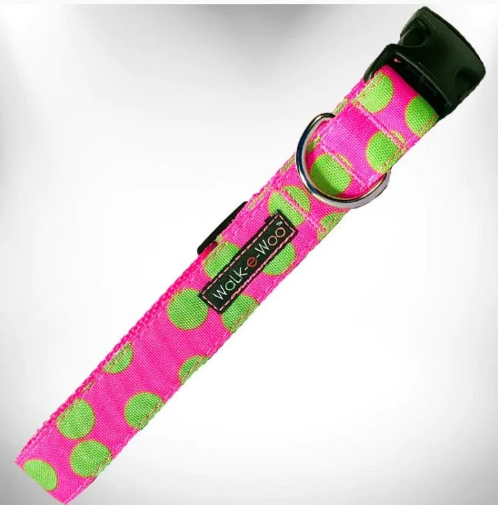 rabbit litter box with grate Walk-e-Woo Collar Dot Pink/Neon Green