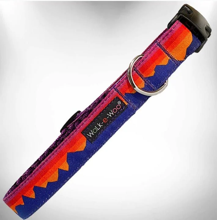 best dog brush for double coat Walk-e-Woo Collar Purple Mountain