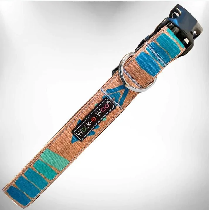 pet stroller for large dogs Walk-e-Woo Collar Tribal Teal