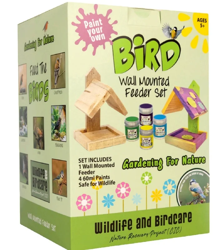 best automatic bird feeder outdoor Bird Wall Mounted Feeder Paint your Own Set