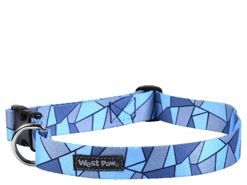 soft cone for dogs after surgery West Paw Collar Blue Shapes S