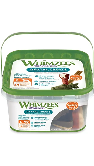 slow feeder dog bowl anti-gulping Whimzees Dental Treats: Variety Pack