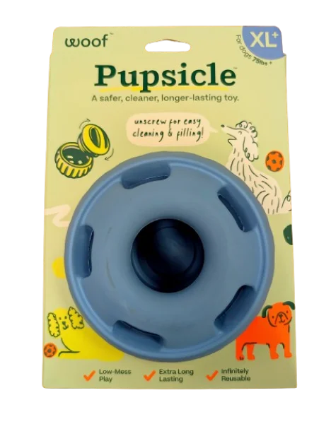 non-slip dog socks indoor Woof D Pupsicle Blue XL