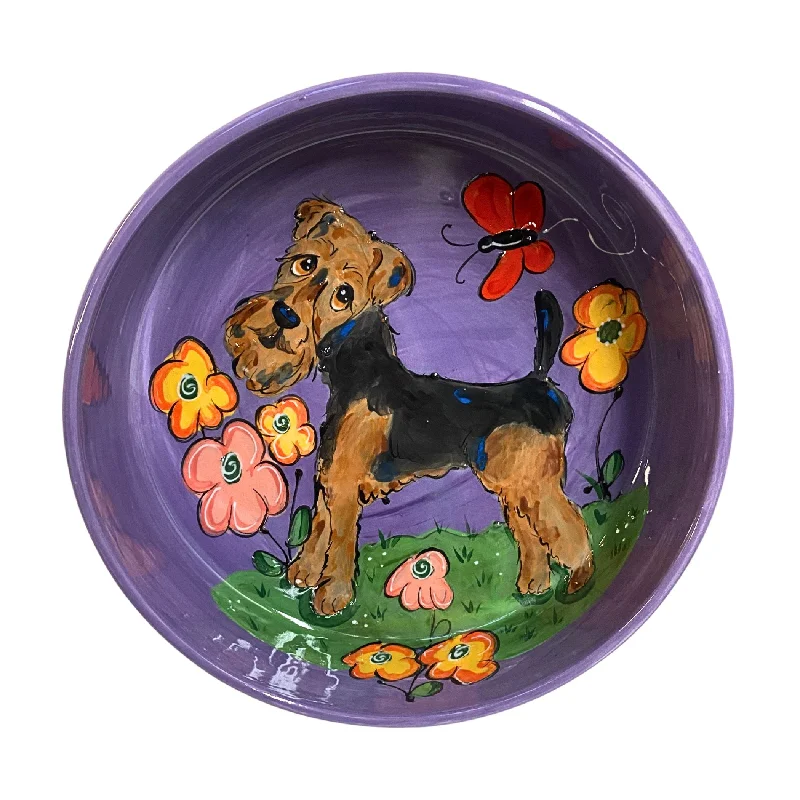 automatic turtle tank filter self-cleaning Woof-Whimsy Airedale Artisan Bowl