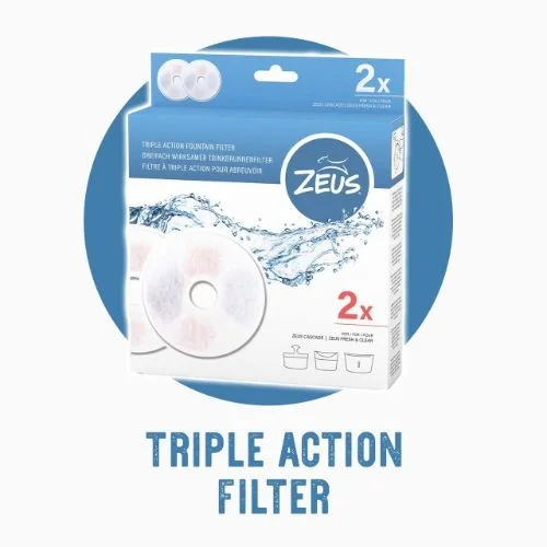 retractable dog lead extra strong Zeus Triple Action Fountain Filter