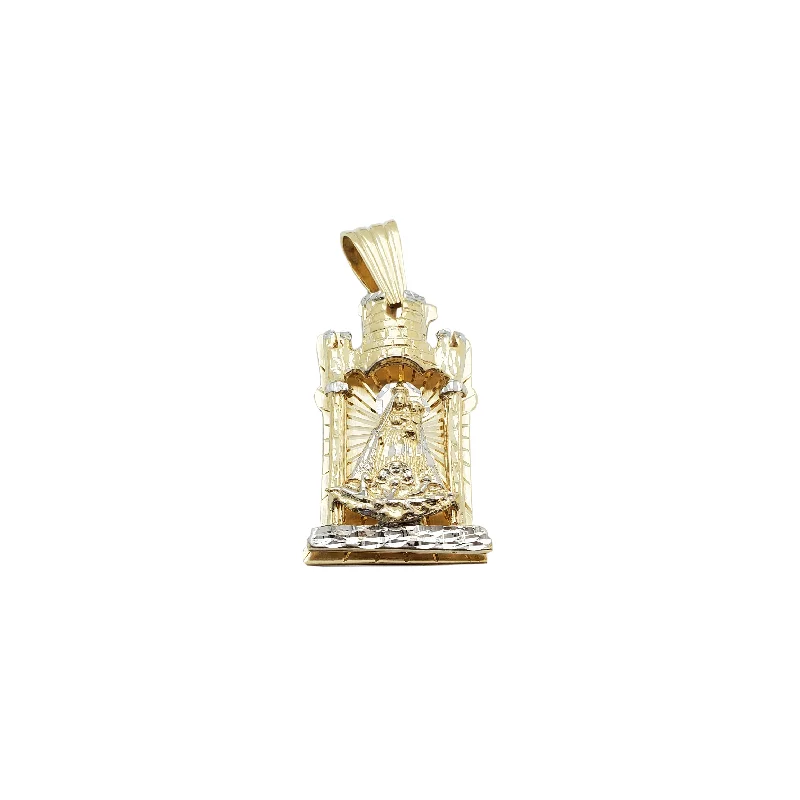 wedding band with diamonds Two-tone Caridad del Cobre Pendant (14K)