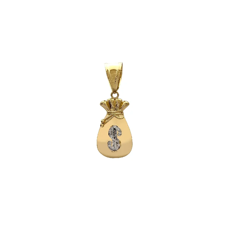classic pearl strand necklace Two-Tone Money Bag Pendant (14K)